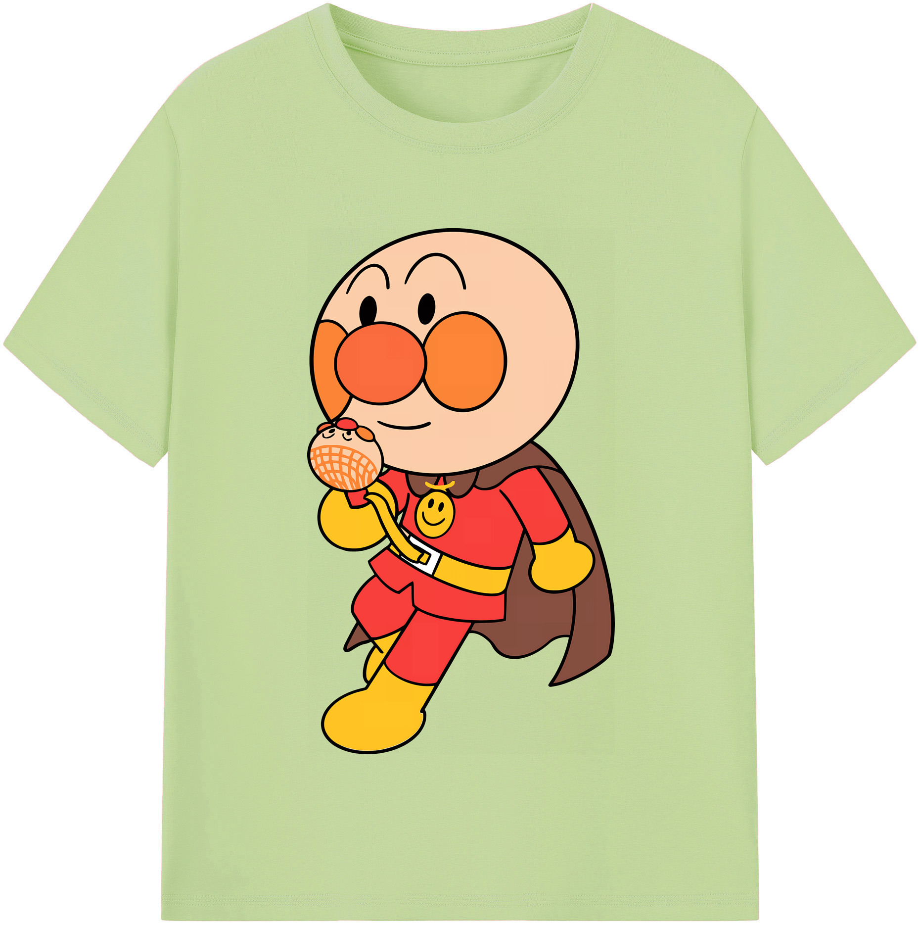（画像用） アンパンマン Anpanman 綿100％半袖Tシャツ（フロントプリント）
